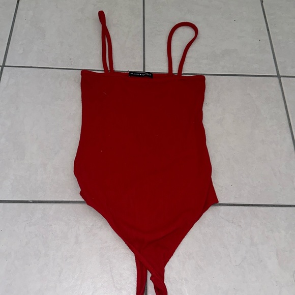 Red Brandy Melville bodysuit - Picture 1 of 1